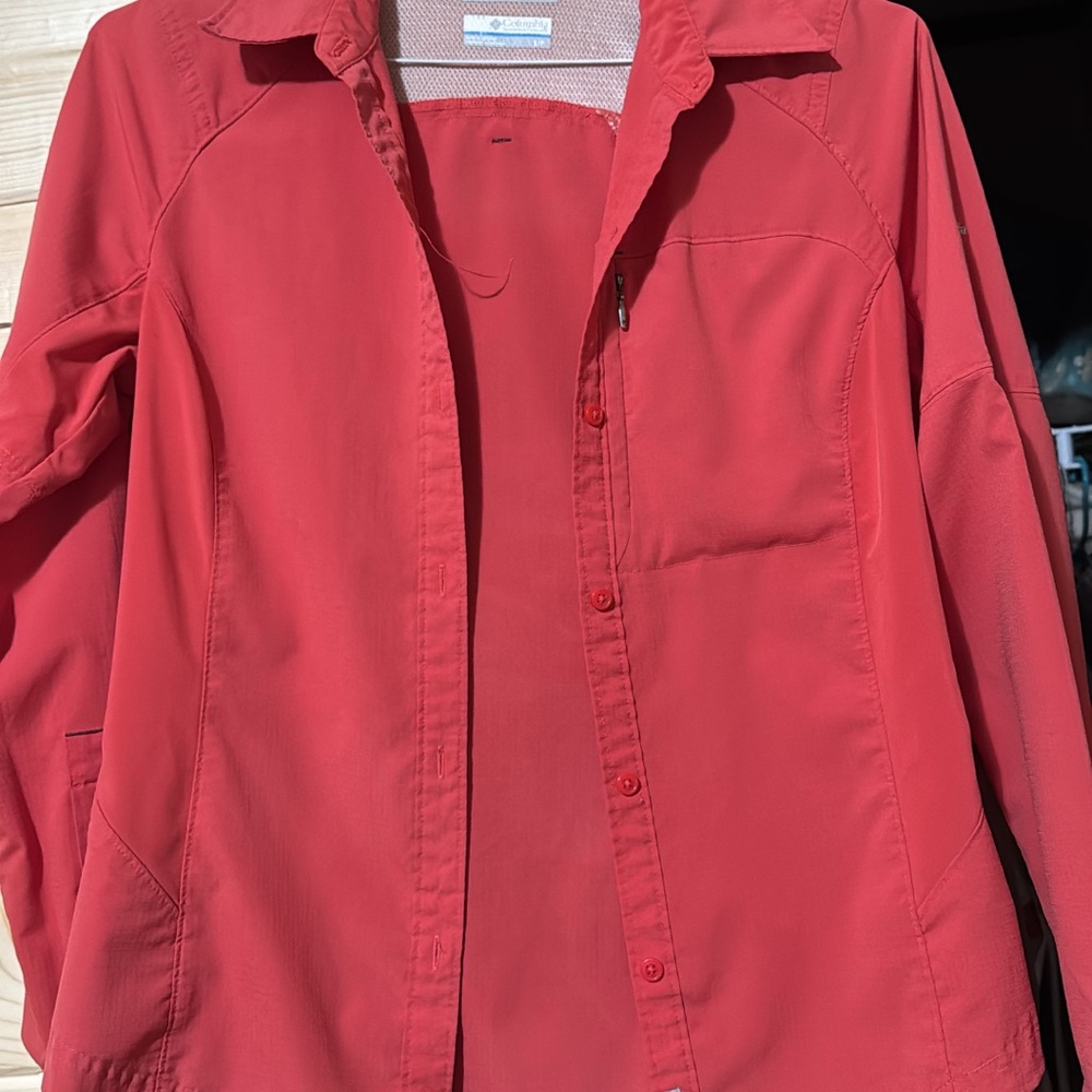 Columbia Women's Red Button Down Shirt